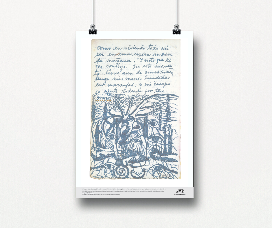 Poster del diario de Frida Kahlo, “Mi ser en una espera ansiosa de mañana”