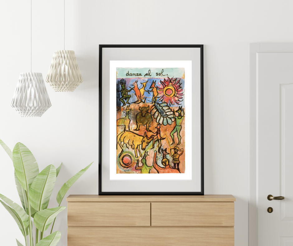 Poster from Frida Kahlo's diary, “Dance in the sun”