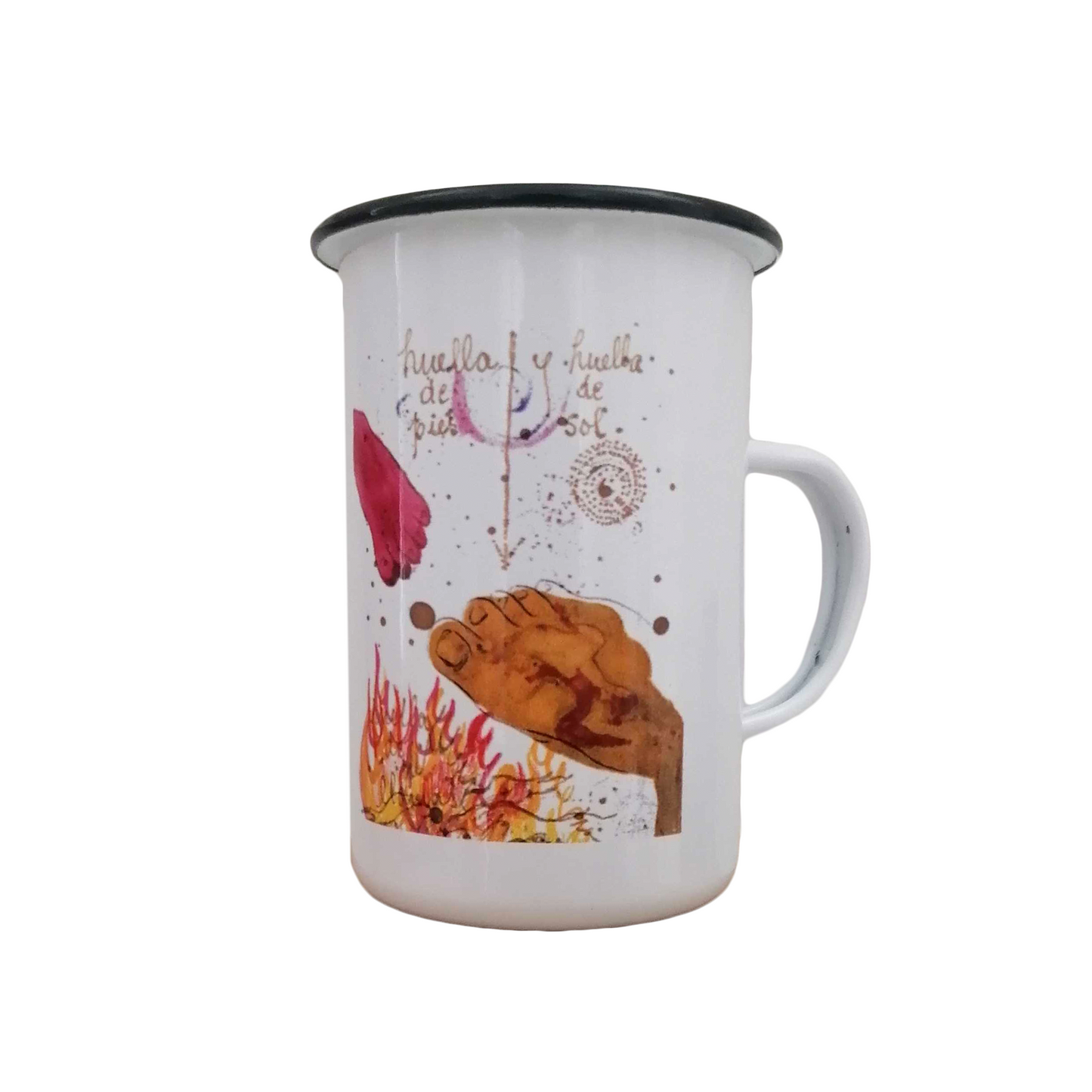 Taza El diario de Frida Kahlo, Huella de pies y huella de sol